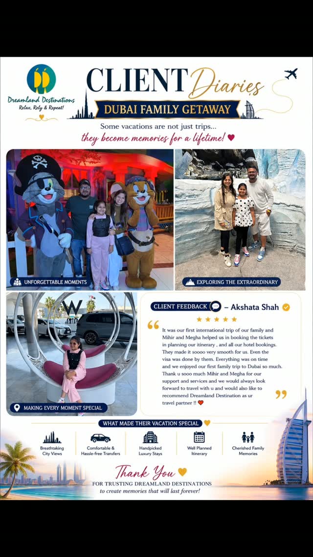 Akshata Shah and family in Dubai
